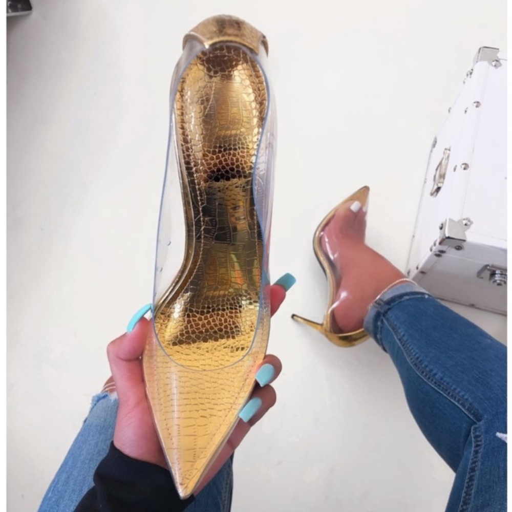 Amanda gold transparent pump - Picture 3 of 3